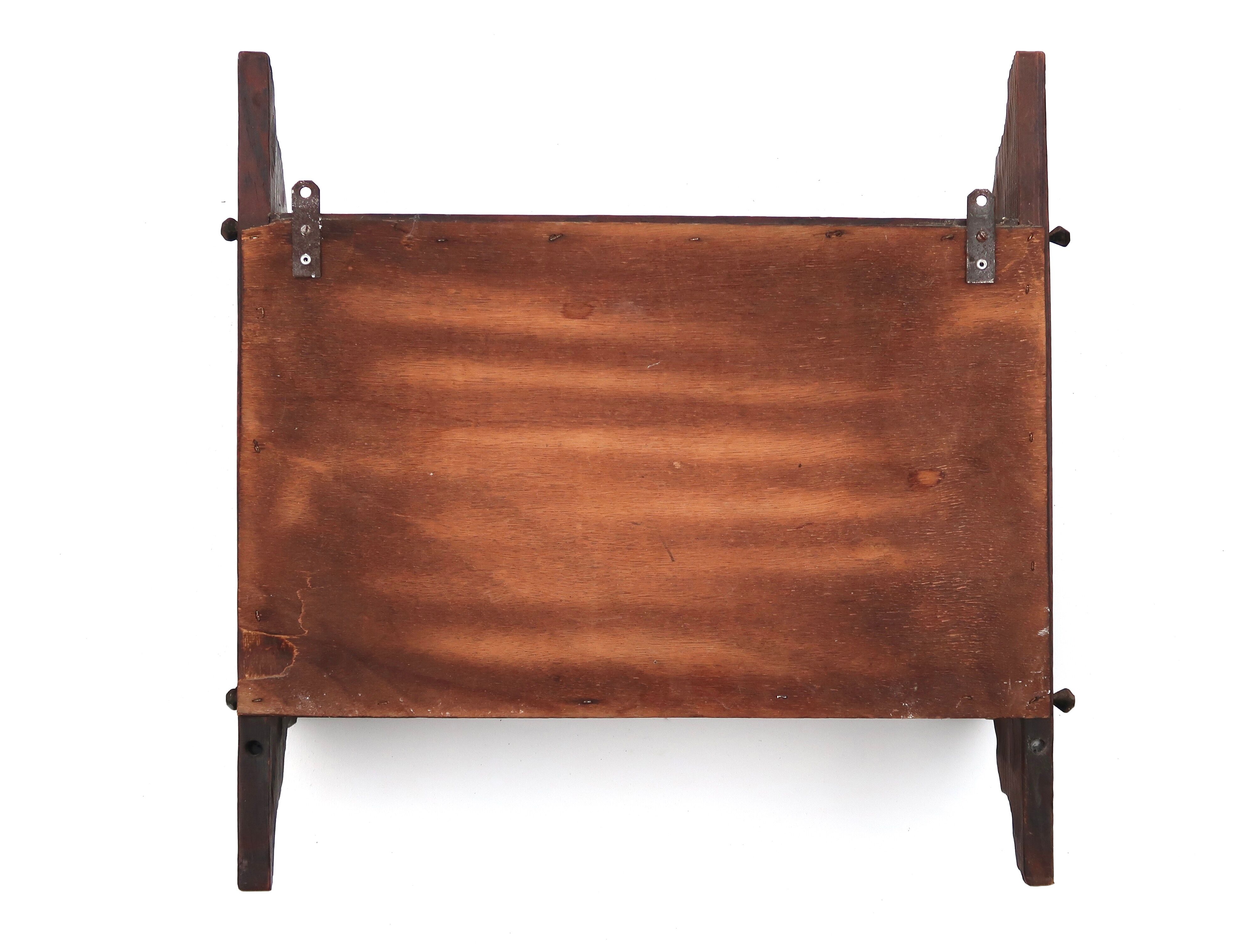 Wall cabinet in dark wood, 50s