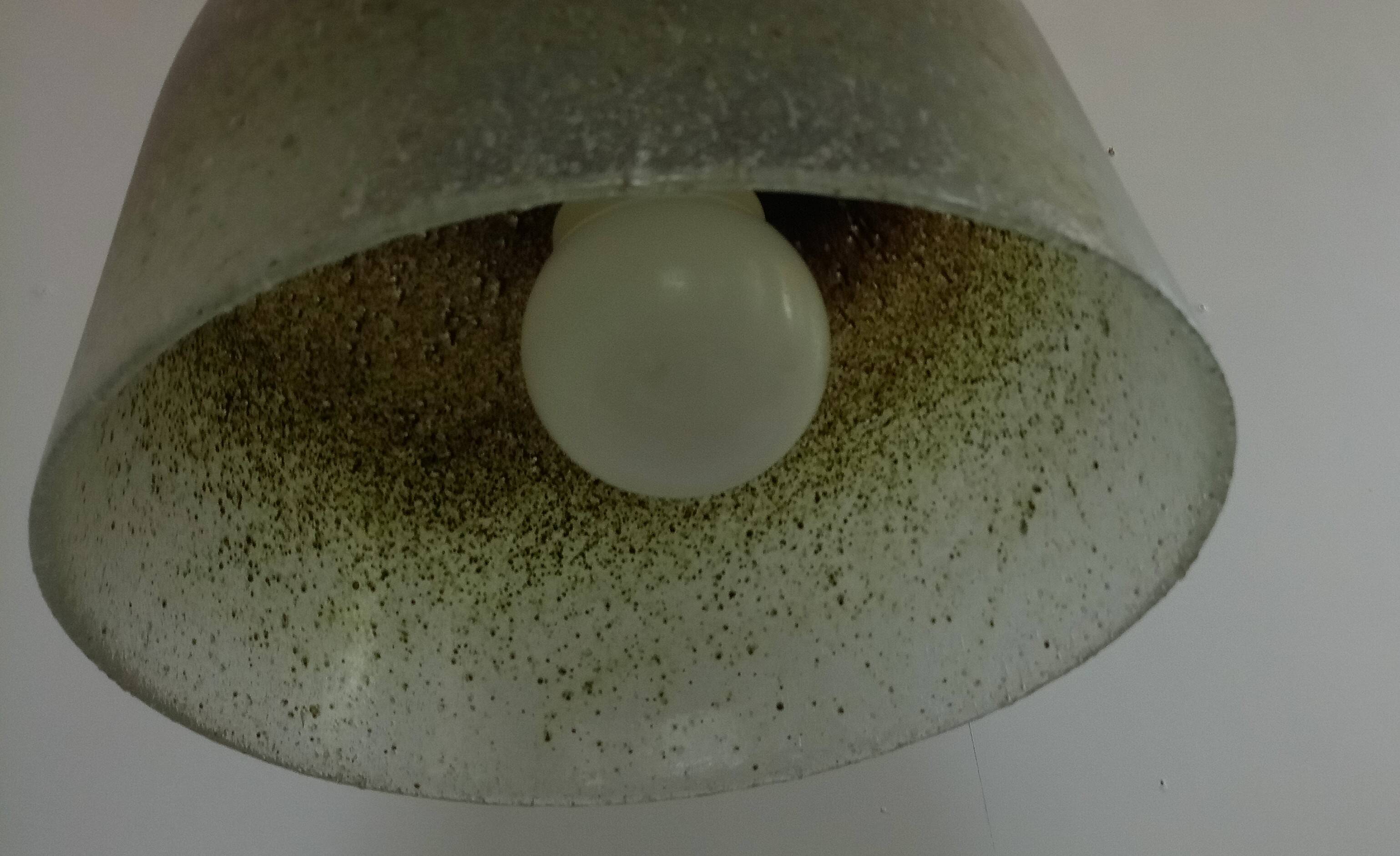 glas ceiling lamp from Peil & Putzler, germany , 70s