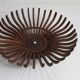 Handcrafted fruit dish 1960 solid wood unique piece