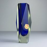 Murano Blue Sommerso Vase, Vintage, Italy, 1970s