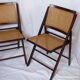 Duo de chaises pliantes cannées