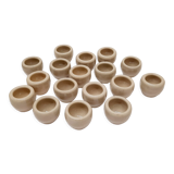 Set of 17 buckets sandstone snails