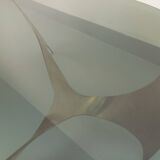 Vintage Propeller coffee table by Knut Hesterberg in steel and glass.