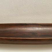 Centerpiece, canoe, wood art, jean gillon, jacaranda, vintage 70