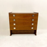 Mid-century modern wooden chest of drawers, italy, 1960s