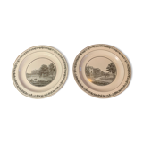 Lot de deux assiettes