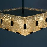 Vintage Sculptural Glass Pendant Lamp by Kamenický Šenov, 1970s