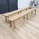 Two oak farm benches