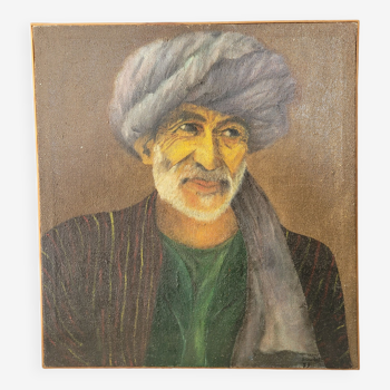 Orientalist Painting Portrait Oil On Canvas