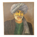 Tableau Orientaliste Portrait Huile Sur Toile