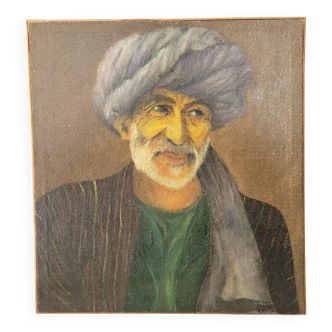 Orientalist Painting Portrait Oil On Canvas