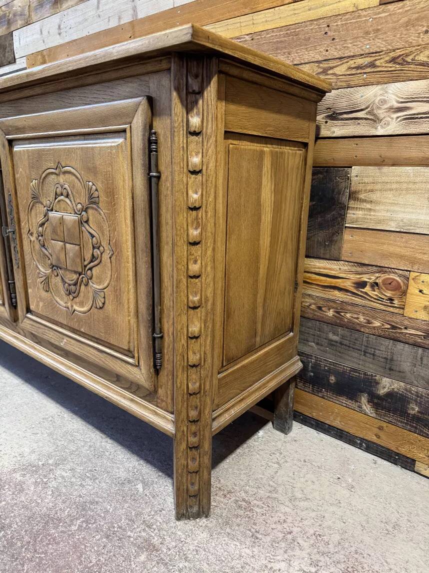 Large Art Deco sideboard in oak - Modernist Design 1950