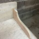 Antique dressing table, white marble