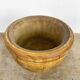 Mortar and old pestle made of olive wood