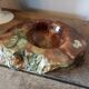 Large vintage alabaster pocket-empty ashtray