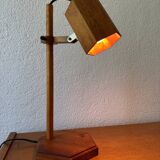 70s wooden desk lamp