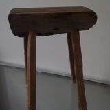 Brutalist solid wood stool