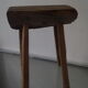 Brutalist solid wood stool