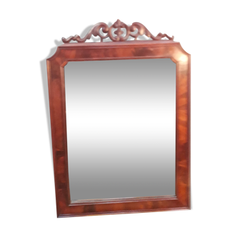 Mahogany pediment mirror  62x86cm