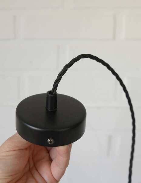 Vintage ceramic pendant light: 1970s rustic handmade chandelier