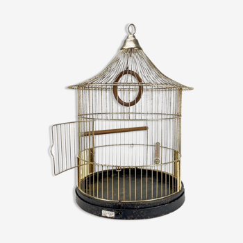 Golden bird cage with fine gold a.fay & co 1950