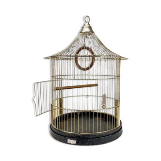 Golden bird cage with fine gold a.fay & co 1950