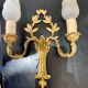 Paire d’appliques double en bronze doré