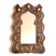 Moroccan wooden mirror decorated with brass, 70s