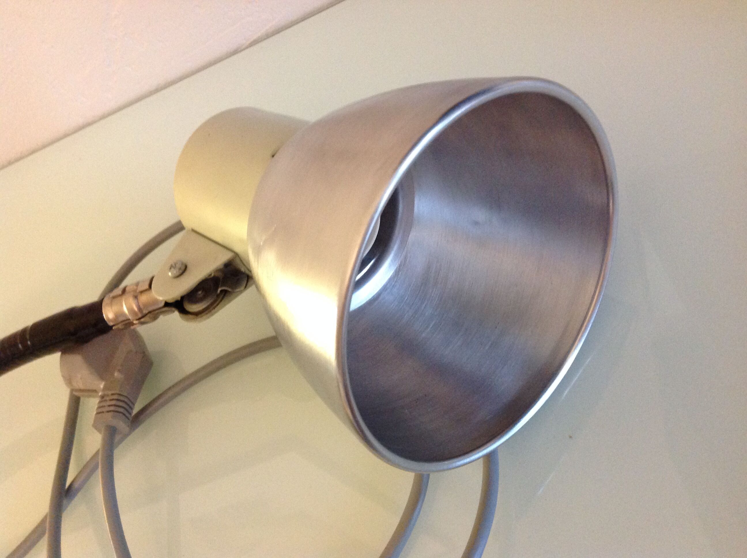 SIS industrial workshop lamp, vintage from the 1970s