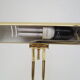 Desk/bank lamp, hinged gilded brass