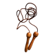 Corde à sauter vintage bois et cuir