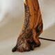 Vintage flashy wood and rope brutalist style lamp