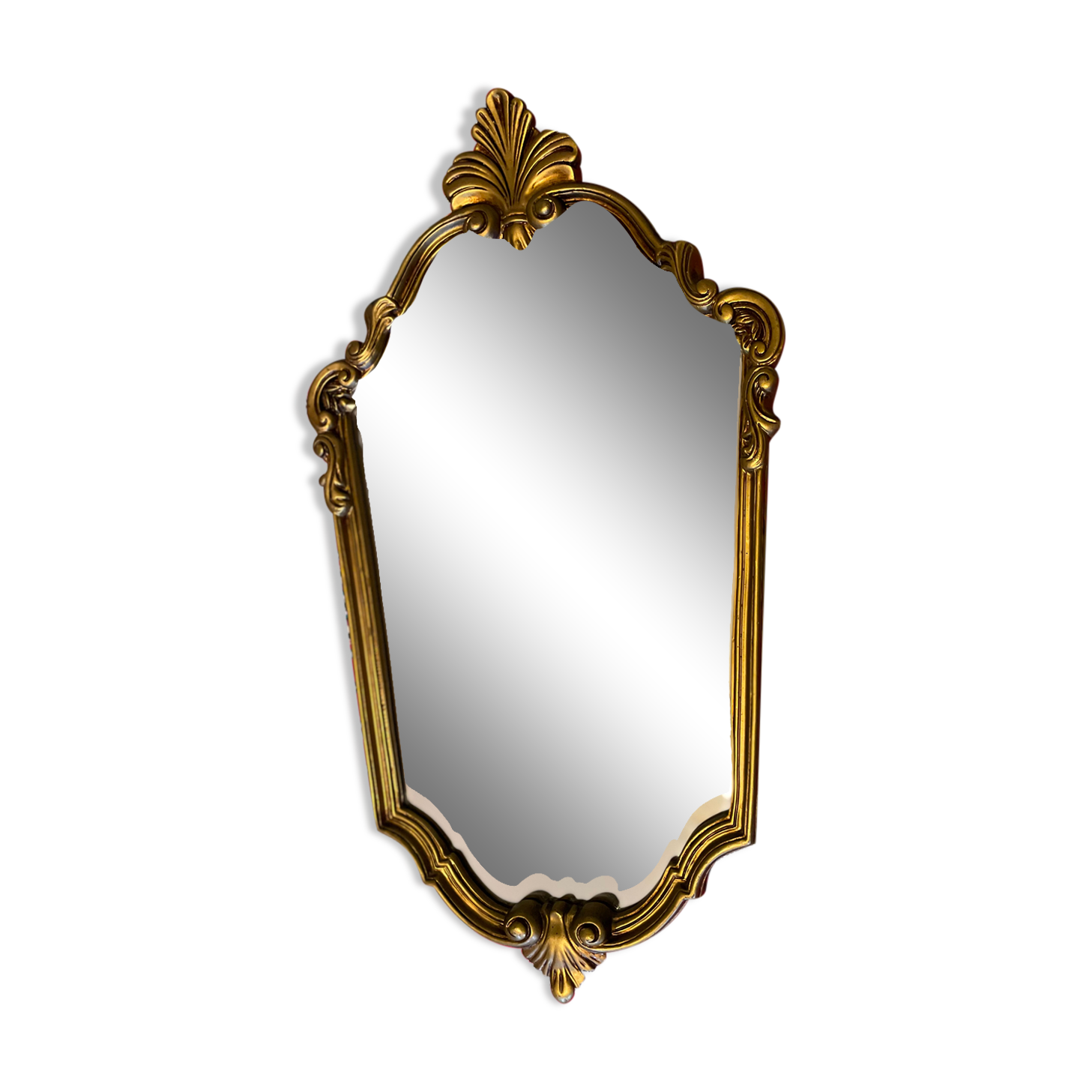 Mirror golden shell Louis XV 1960