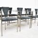 Set of 8 post modern dining chairs by Belgochrom, 1980s