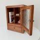 Vintage solid oak medicine cabinet