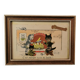 Small frame old postcard early 20th century little humanist cats st nicolas christmas