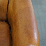 Fauteuil club en cuir de mouton