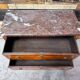 Jumping commode in fruitwood and marble