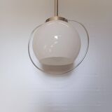 Antique chandelier - Art Deco - White opaline globe - 1940
