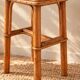 Ensemble de deux tabourets en bambou vintage français
