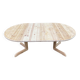 Round stripped extendable dining table in the style of Rainer Daumiller Hirtshals Sa.