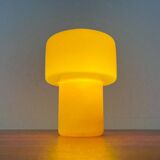 Mid-century yellow glass table lamp model 120 by Uno & Östen Kristiansson for Luxus, Vittsjö, Sweden, 1950s.