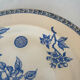 Old flat plate, light blue ironstone, daisy pattern | Fa