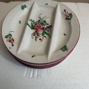 6 assiettes à Asperges Luneville début XX e siècle