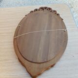 Mirror oval wood frame