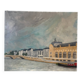 Paris quai d'Orsay, oil on canvas