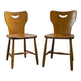 A pair of Swedish dining chairs 1950's
