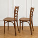 Lot de 2 chaises de bistrot vintage en bois