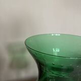 XXL Medici vase in bubbled glass from Empoli, Italian work 1960