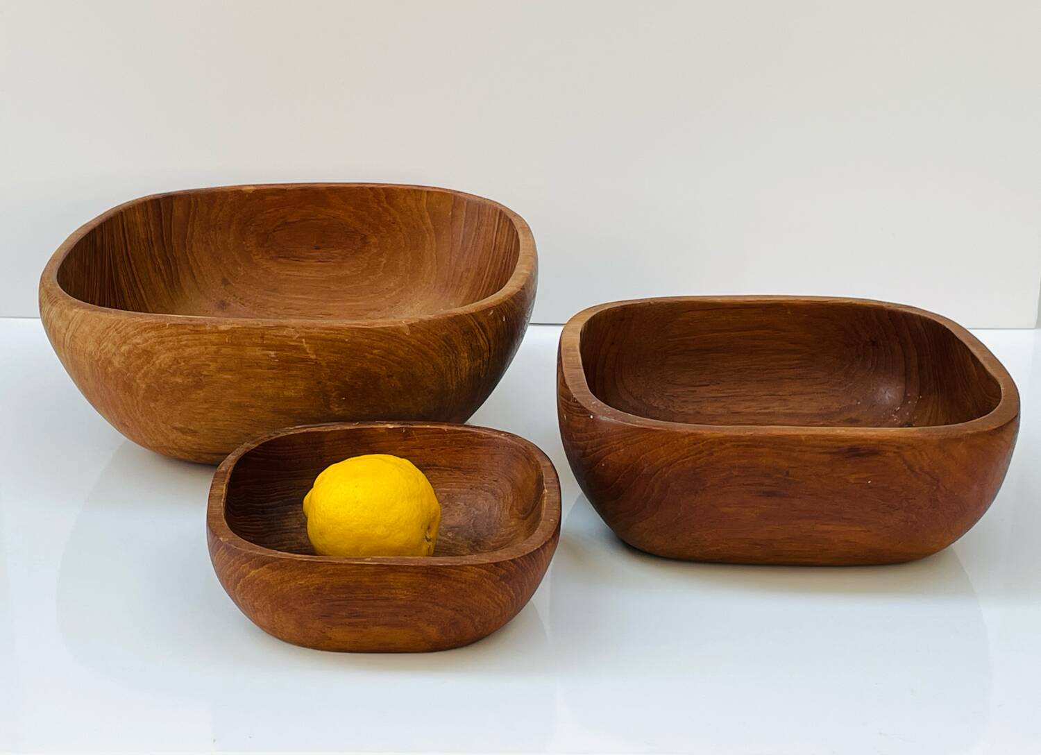 3 nesting teak salad bowls - Vintage - Scandinavian craftsmanship